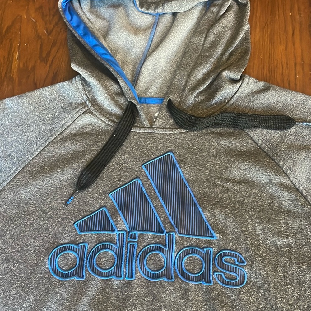 Large adidas gray hoodie